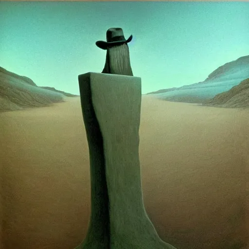 Image similar to Johnny Depp. Zdzisław Beksiński