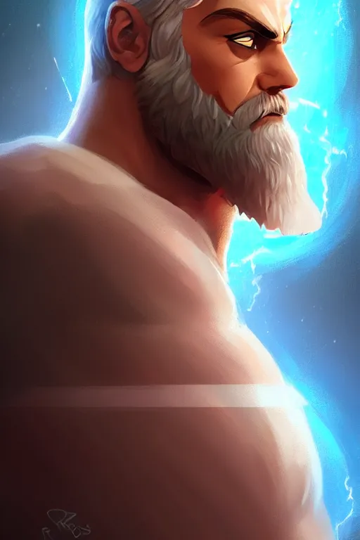 Image similar to the god zeus, egyptian setting, portrait, sharp focus, digital art, cgsociety, concept art, post processed, dynamic lighting, artstation, by emylie boivin, rossdraws and jazza