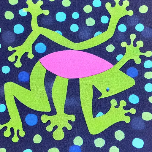 Image similar to frog inspired by geometric shapes