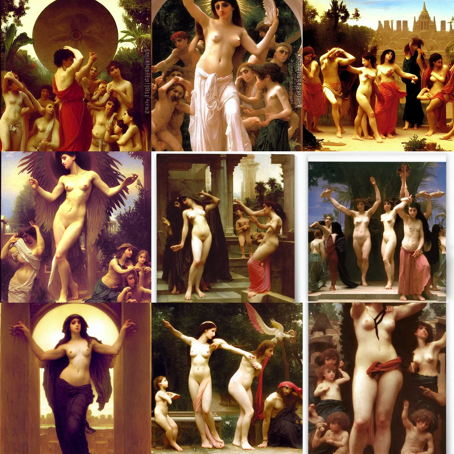 Prompt: babylon casting a spell by bouguereau