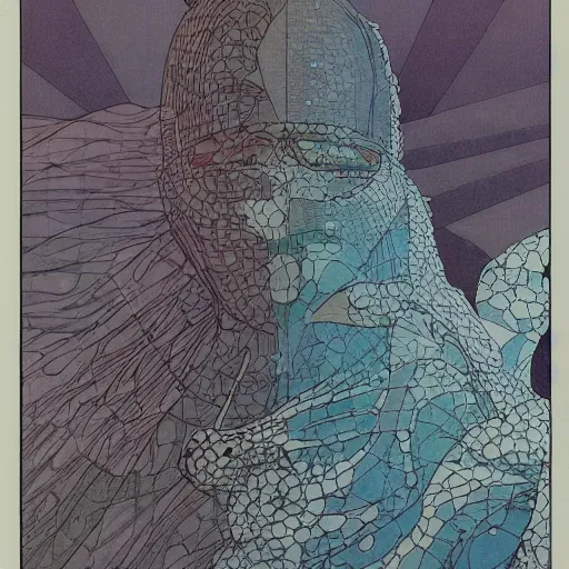 Image similar to dementia, by moebius