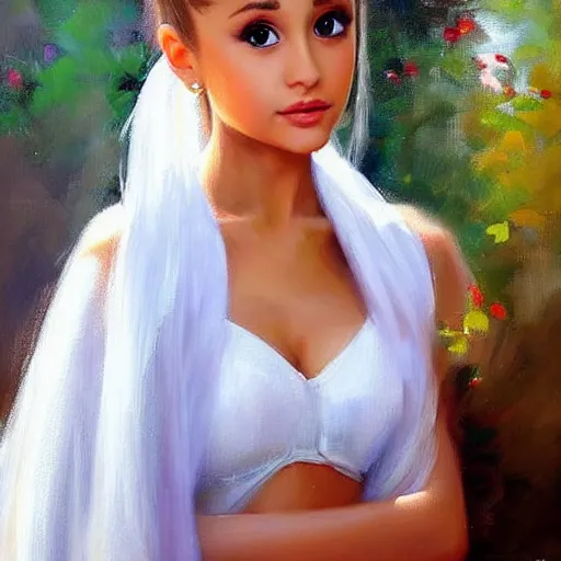 Image similar to Ariana Grande painting by Vladimir Volegov