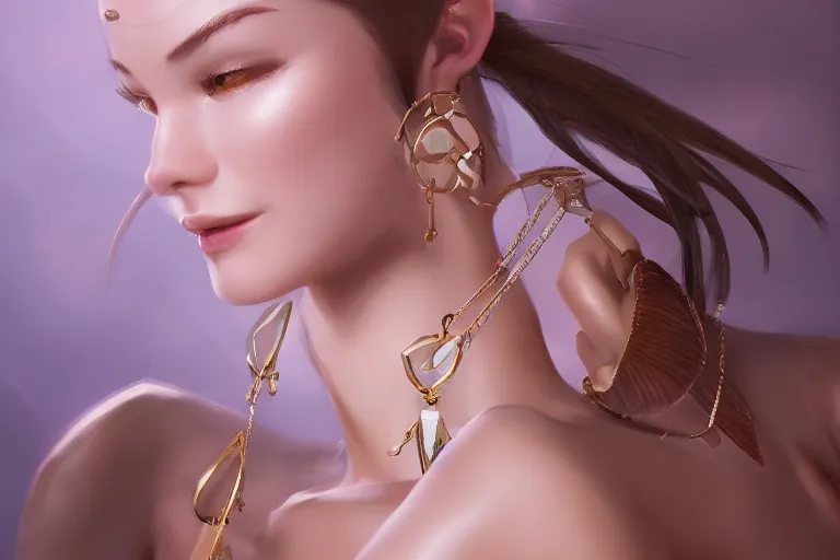 Image similar to anthropomorphic female marten wearing jewlery, made by Stanley Artgerm Lau, WLOP, Rossdraws, ArtStation, CGSociety, concept art, cgsociety, octane render, trending on artstation, artstationHD, artstationHQ, unreal engine, 4k, 8k,