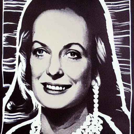 Prompt: heather graham presidential campaign poster, 1968, block print