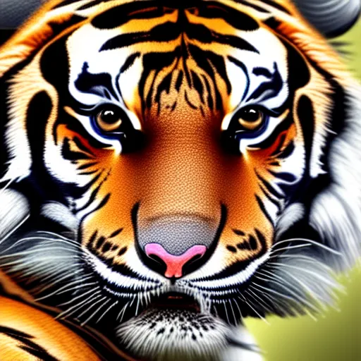 Image similar to a detailed digital art of a tiger that looks like steve buscemi, 8k, ornate, intricate