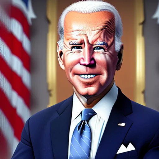 Image similar to joe biden on meth as seen in award winning animated pixar movie 4k octane render