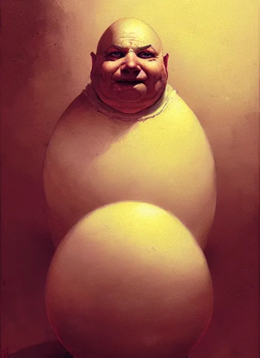 Prompt: portrait of the humpty dumpty by greg rutkowski