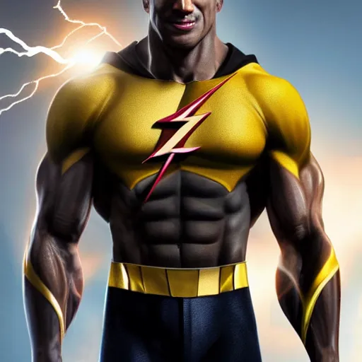 Prompt: A realistic photo of a mixture of Flash and Black Adam, hyper-realistic, 8K HDR.