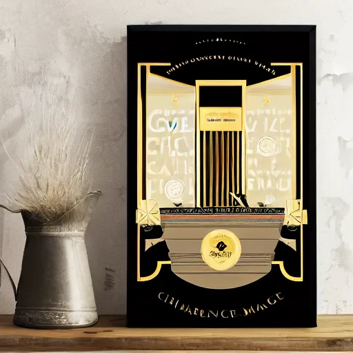 Prompt: art deco champagne poster