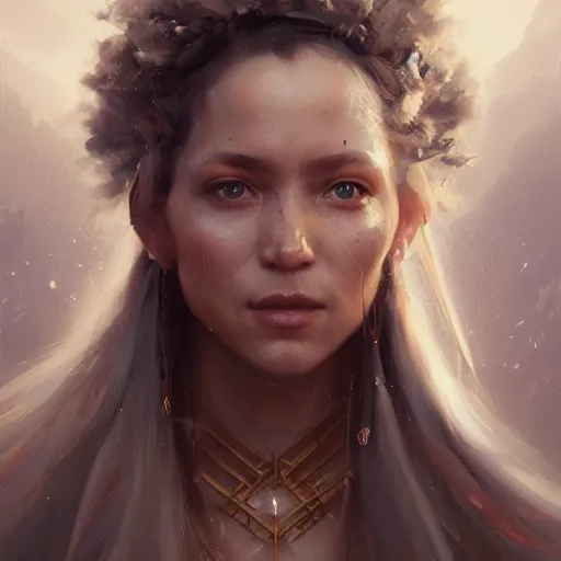 Prompt: a beautiful portrait of an ancient wind goddess by Greg Rutkowski and Raymond Swanland, Trending on Artstation, ultra realistic digital art