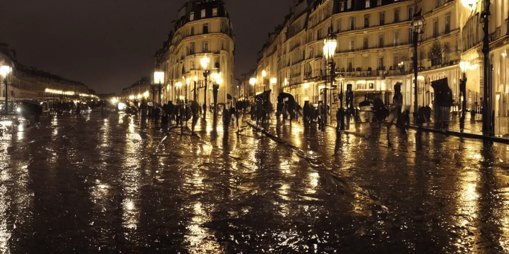 Image similar to photo rainy night in paris, reflections