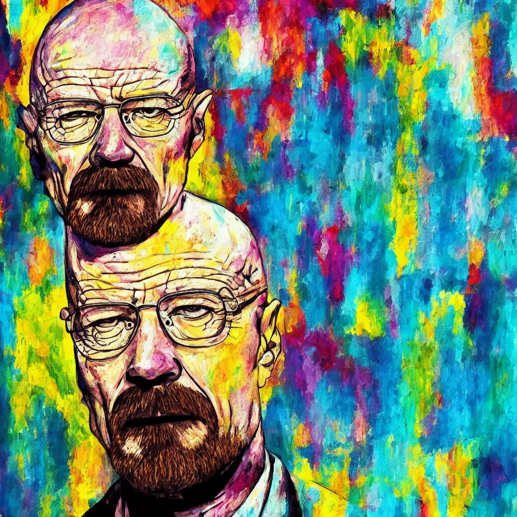 Prompt: Walter White Abstract Art