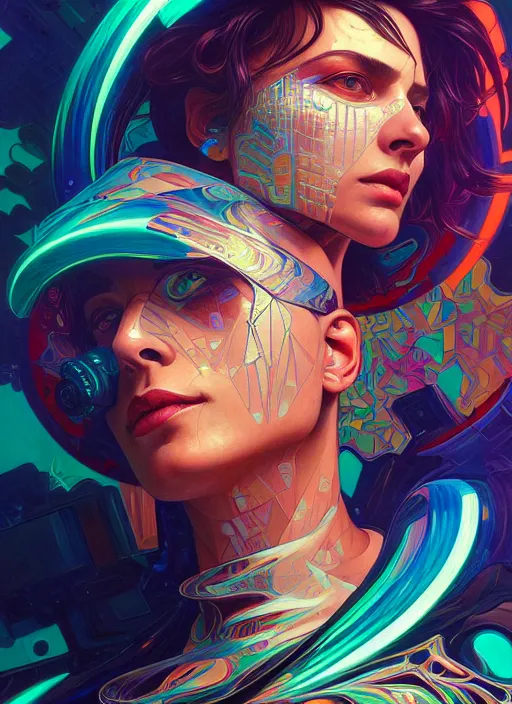 Image similar to hyper detailed ultra sharp painting of a neuromancer. trending on artstation, warpaint aesthetic, earthwave, colorful, psychedelic, ornate, intricate, digital painting, concept art, smooth, sharp focus, illustration, art by artgerm and darius zawadzki and alphonse mucha, 8 k