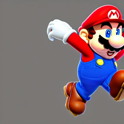 Image similar to Super Mario having a heart attack, 4K detail