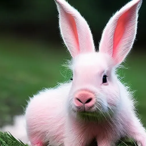 Image similar to a beautiful photograph of a bunnypiglet