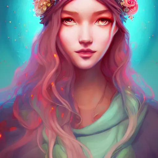 Image similar to a portrait of a beautiful hippie, art by lois van baarle and loish and ross tran and rossdraws and sam yang and samdoesarts, digital art, highly detailed, intricate, sharp focus, Trending on Artstation HQ, deviantart, unreal engine 5, 4K UHD image