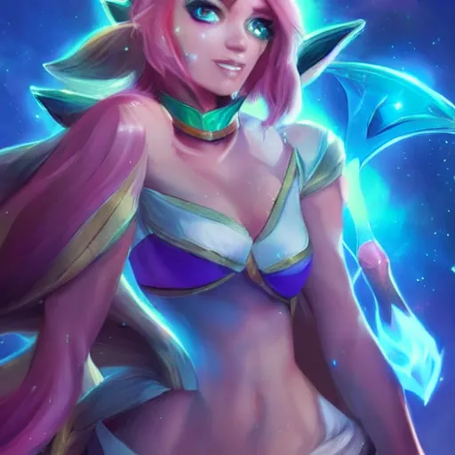 Image similar to Trending on ArtStation, League of Legends, Star Guardians, Portrait