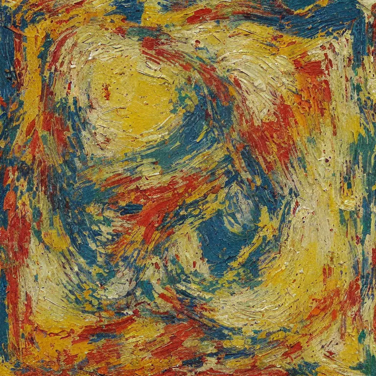 Image similar to oil paint impasto relief, turkish carpet, multi layered tiny thick brush marks, some splattered paint, in the style of ivan shishkin and frank auerbach and van gogh