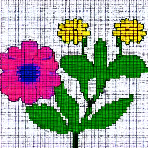 Image similar to flower, pixel art, #pixelart