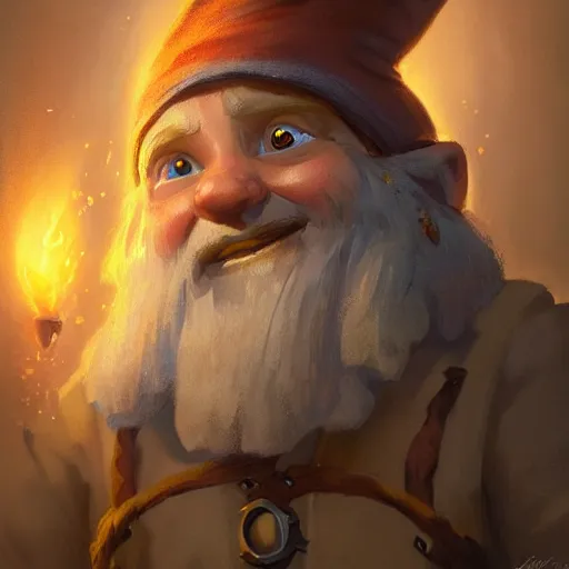 Prompt: a detailed portrait of a little gnome wizard, by justin gerard and greg rutkowski, digital art, realistic painting, very detailed, fantasy, dnd, character design, trending on artstation