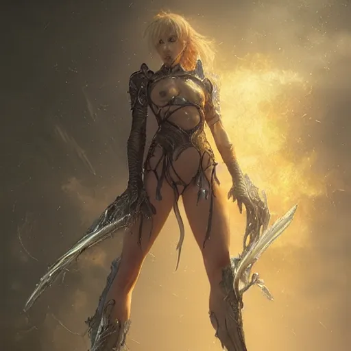 Prompt: cindy aurum ff 1 5, character concept art, sharp, digital matte painting, art by luis royo, greg rutkowski, wlop, dramatic lighting, trending on artstation