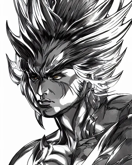 Image similar to A male dark phoenix, epic, highly detailed face, close-up, fantasy art, anime art, in the style of masami kurumada, illustration, epic, fantasy, intricate, hyper detailed, artstation, concept art, smooth, sharp focus, ray tracing