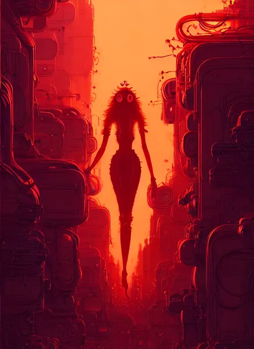 Image similar to highly detailed portrait of an android long curly fire hair tribal lady, stray wiring by atey ghailan, james gilleard, by joe fenton, by greg rutkowski, by greg tocchini, by kaethe butcher, 4 k resolution, gradient red, orange, black and white color scheme!!! ( ( burning flaming robotic dystopian city background ) )