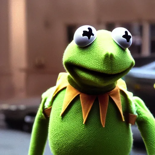 Prompt: kermit the frog in the sopranos, 4k, high detail, high-resolution photograph, professional photography, ultra-detail