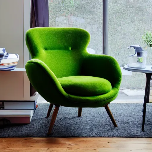 Image similar to armchair in the shape of an avocado