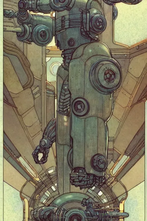 Prompt: comic book art nouveau page layout ( ( ( ( ( 1 9 5 0 s retro future robot lab interior. muted colors. ) ) ) ) ) by jean - baptiste monge!!!!!!!!!!!!!!!!!!!!!!!!!!!!!!