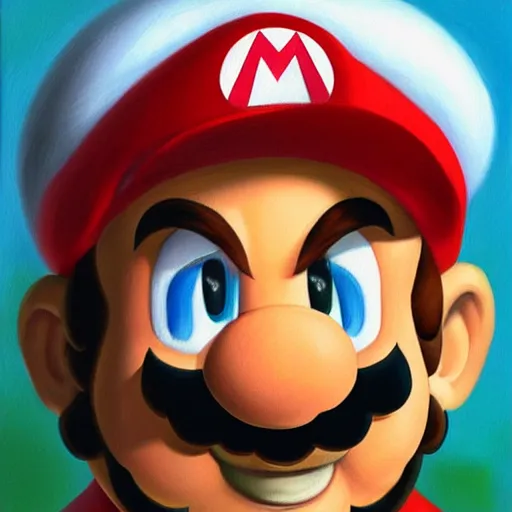 Prompt: mario oil painted ( highly detailed, greatly painted, great quality )