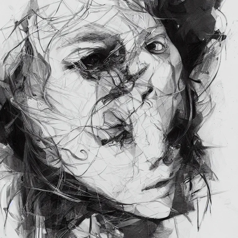 Image similar to beautiful rough pencil sketch portrait by hopare, masterpiece, sharp, intricate, highly detailed, artstation