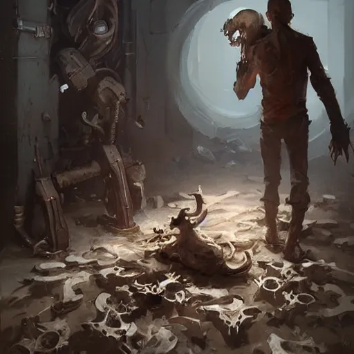 Image similar to bone collector by greg rutkowski