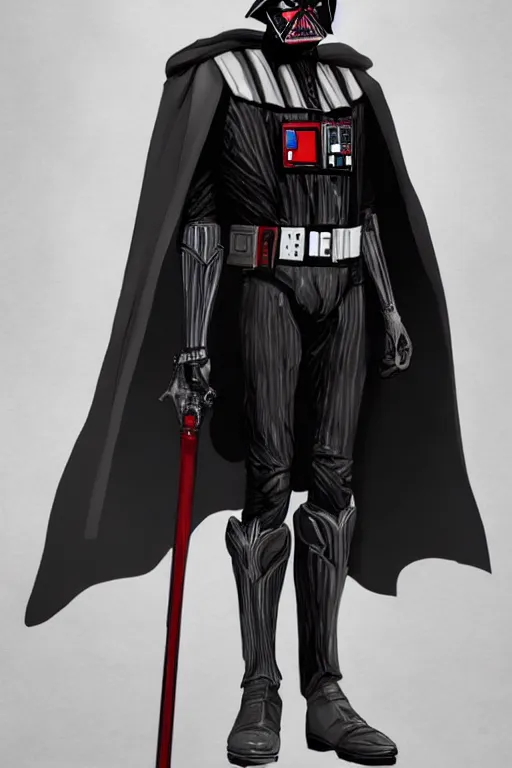 Image similar to Joker wearing sith vader's armor, full character, artstation, highly detailed, highly realistic