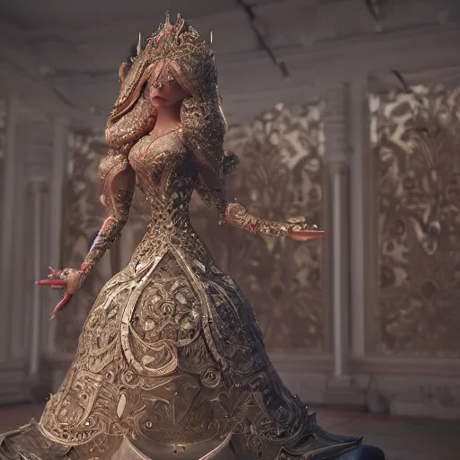 Image similar to gorgeous princess, ornate 4 k intricate detailed octane render