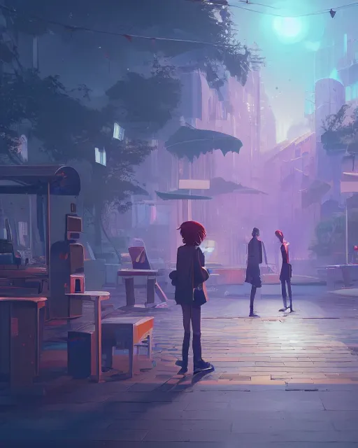 Image similar to highly detailed vfx espresso, stephen bliss, unreal engine, loish, rhads, beeple, makoto shinkai and lois van baarle, ilya kuvshinov, rossdraws, tom bagshaw, global illumination, detailed and intricate environment