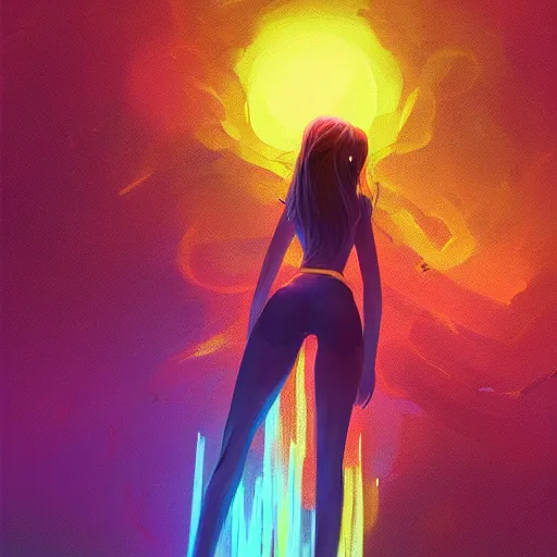 Image similar to death, with glowing yellow highlights, hyper realistic, highly detailed, dynamic pose, digital painting bioluminance alena aenami artworks in 4 k design by lois van baarle by sung choi by john kirby artgerm style pascal blanche and magali villeneuve