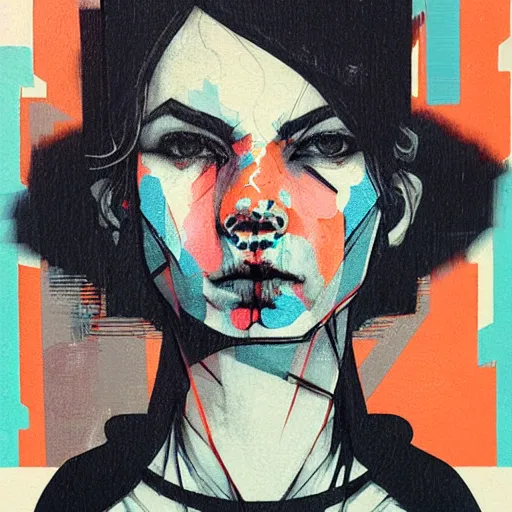 Image similar to Duft Punk picture by Sachin Teng, asymmetrical, dark vibes, Realistic Painting , Organic painting, Matte Painting, geometric shapes, hard edges, graffiti, street art:2 by Sachin Teng:4