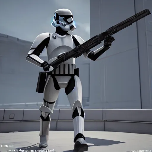 Image similar to epic intricate digital art of a clone trooper training in a simulation in kamino, clone wars, star wars, fan art, hyperrealist, ultra detailed, sharp focus, polished, consistency, octane, arnold, physical, cinema 4 d, unreal engine 5, visual effects, cinematic, 8 k uhd, highest resolution, photoshop, after effects