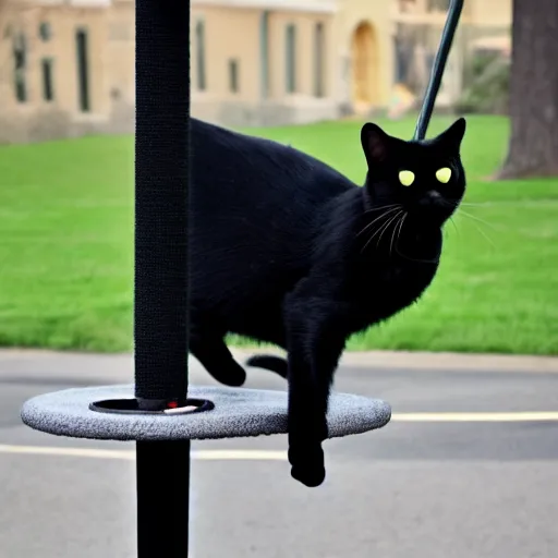 Image similar to black cat doing pole dance