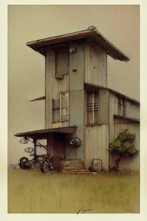 Image similar to ( ( ( ( ( 1 9 5 0 s retro future art deco farm house design. muted colors. ) ) ) ) ) by jean - baptiste monge!!!!!!!!!!!!!!!!!!!!!!!!!!!!!!