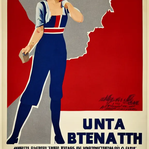 Image similar to american propaganda poster with cate blanchett , Ultra Detailed,