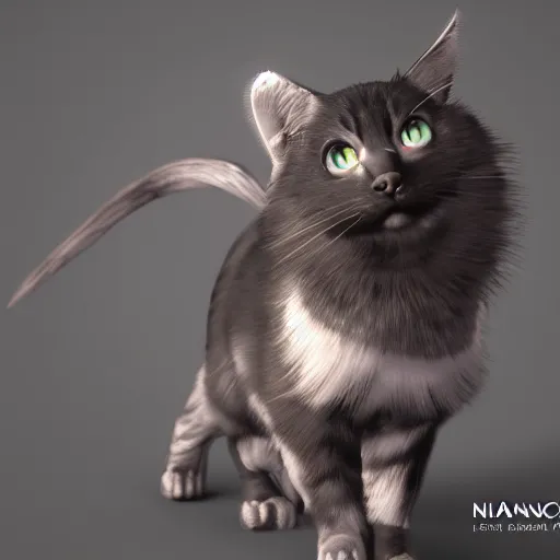 Image similar to Nekomancer, digital art, ultra hd render, Unreal Engine 5