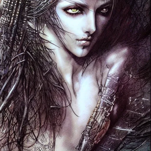 Prompt: artwork by Luis Royo