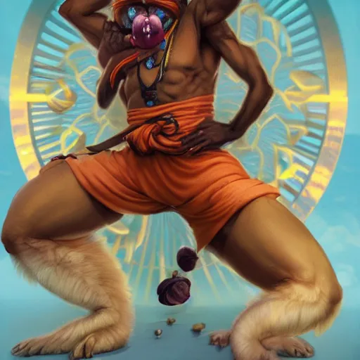 Prompt: a chinchilla as dhalsim from street fighter, 4 k, ultra realistic, detailed focused art by artgerm and greg rutkowski and alphonse mucha