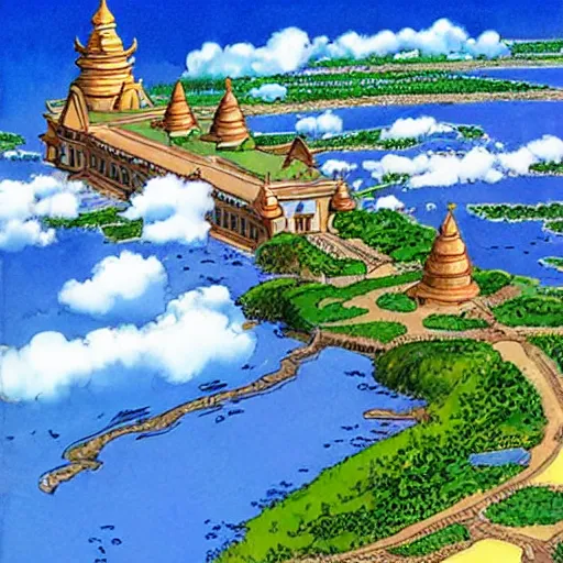 Image similar to jaffna sri lanka, drawn by hayao miyazaki