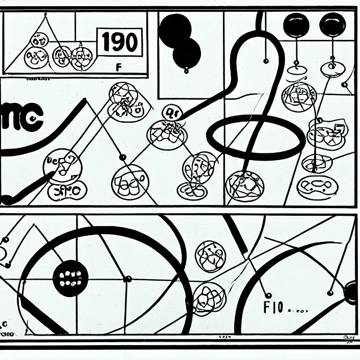 Prompt: a still frame from comic strip, a chemistry molecule model 1 9 5 0, herluf bidstrup, new yorker illustration, monochrome contrast bw, lineart, manga, tadanori yokoo, simplified,