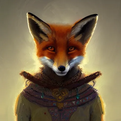 Prompt: a detailed portrait of a fox shaman, by victo ngai and justin gerard, digital art, realistic painting, very detailed, sharp focus, fantasy, dnd, trending on artstation