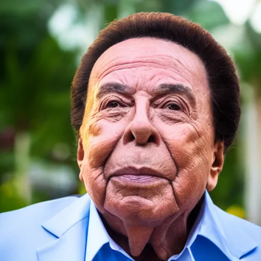 Image similar to Silvio Santos, (EOS 5DS R, ISO100, f/8, 1/125, 84mm, postprocessed, crisp face, facial features)