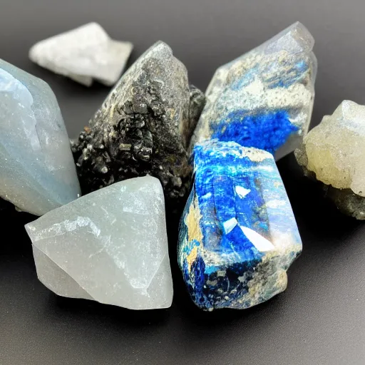 Prompt: azurite quartz crystals